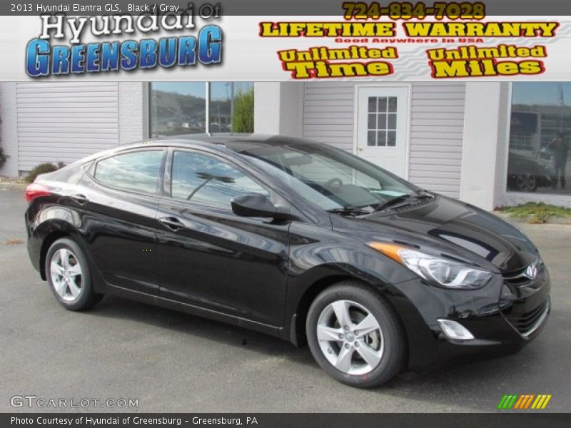 Black / Gray 2013 Hyundai Elantra GLS