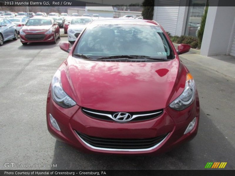 Red / Gray 2013 Hyundai Elantra GLS