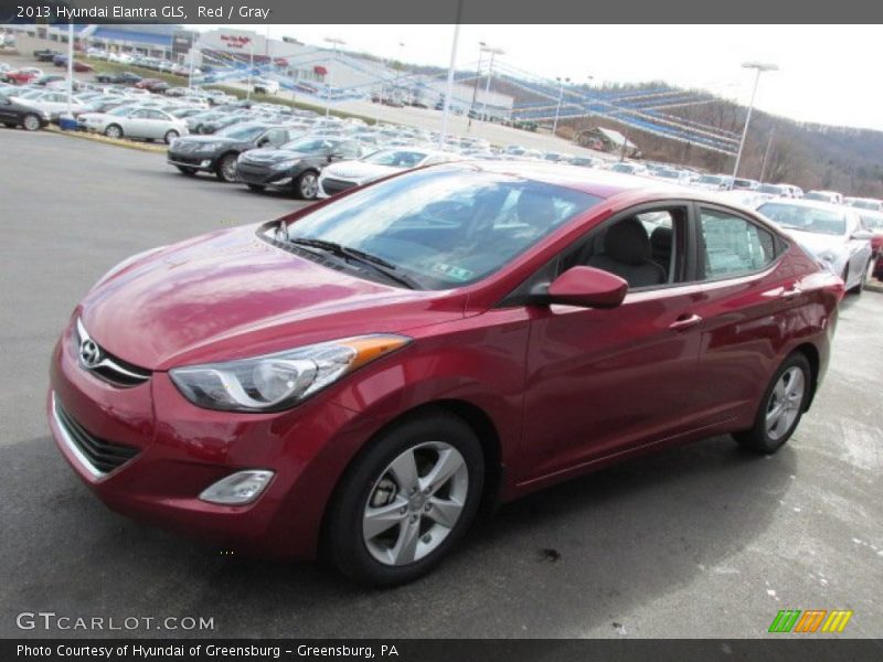 Red / Gray 2013 Hyundai Elantra GLS