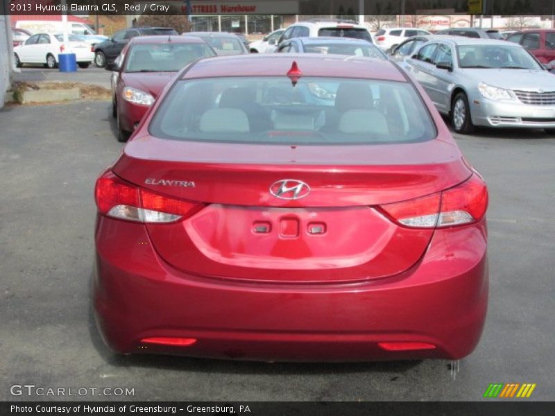Red / Gray 2013 Hyundai Elantra GLS