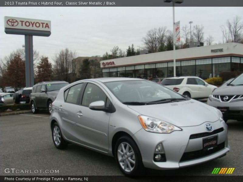 Classic Silver Metallic / Black 2013 Toyota Prius c Hybrid Four