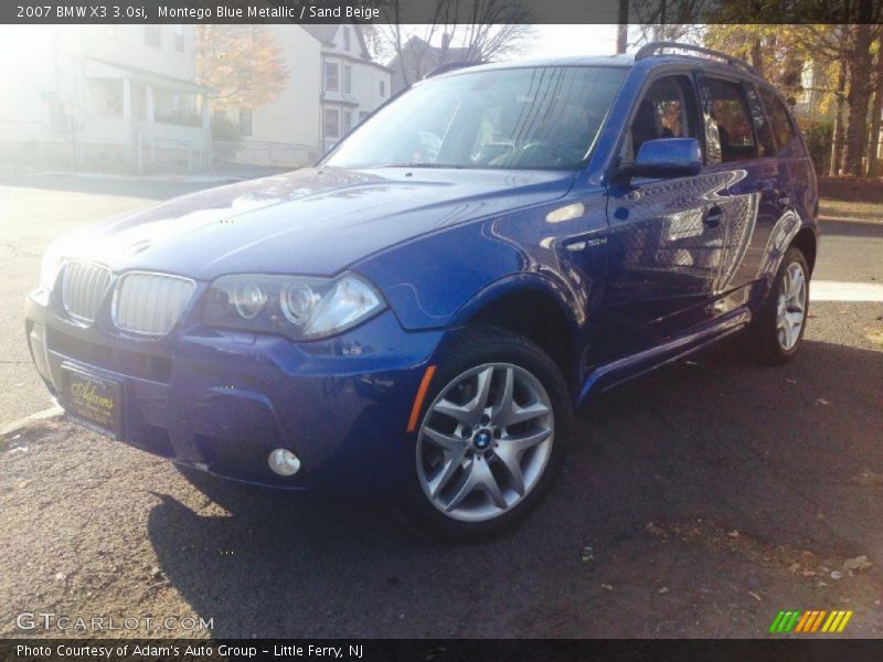 Montego Blue Metallic / Sand Beige 2007 BMW X3 3.0si