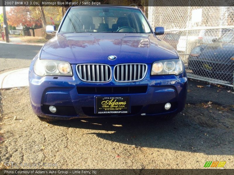 Montego Blue Metallic / Sand Beige 2007 BMW X3 3.0si