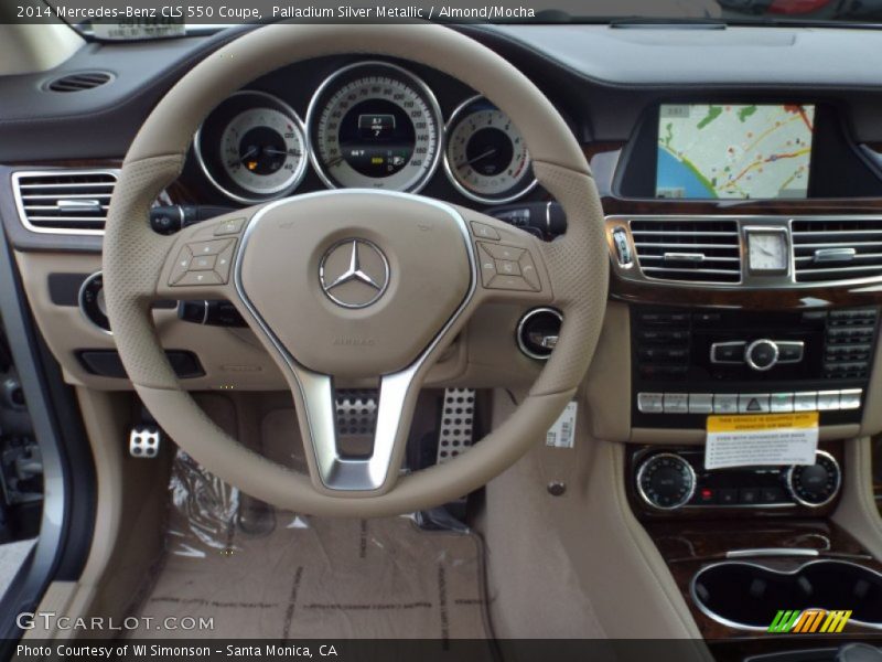 Palladium Silver Metallic / Almond/Mocha 2014 Mercedes-Benz CLS 550 Coupe