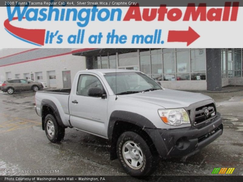 Silver Streak Mica / Graphite Gray 2008 Toyota Tacoma Regular Cab 4x4