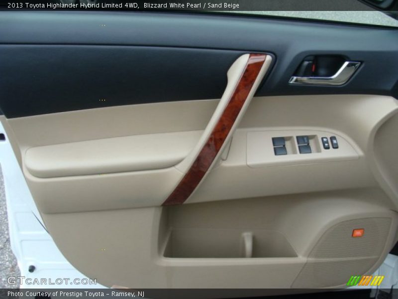 Blizzard White Pearl / Sand Beige 2013 Toyota Highlander Hybrid Limited 4WD