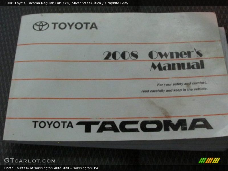 Silver Streak Mica / Graphite Gray 2008 Toyota Tacoma Regular Cab 4x4
