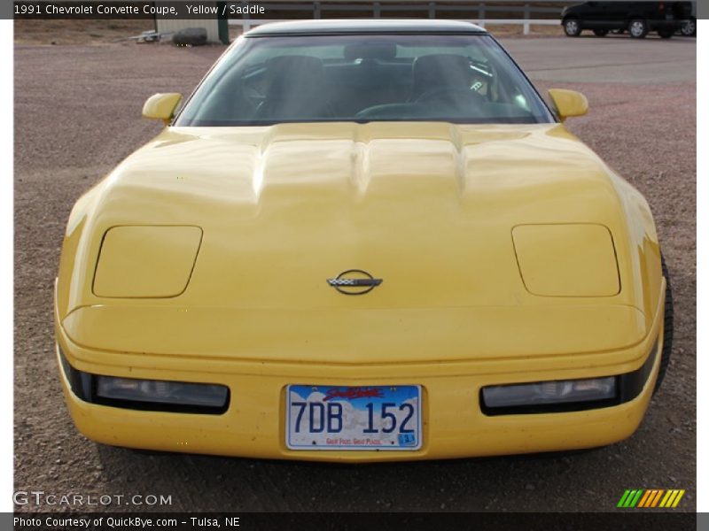 Yellow / Saddle 1991 Chevrolet Corvette Coupe