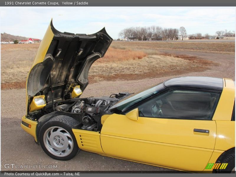 Yellow / Saddle 1991 Chevrolet Corvette Coupe
