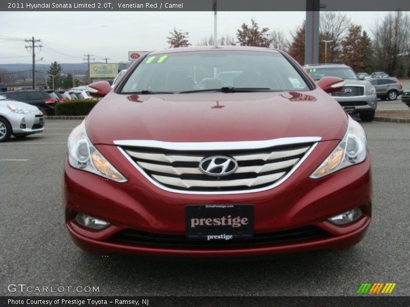 Venetian Red / Camel 2011 Hyundai Sonata Limited 2.0T