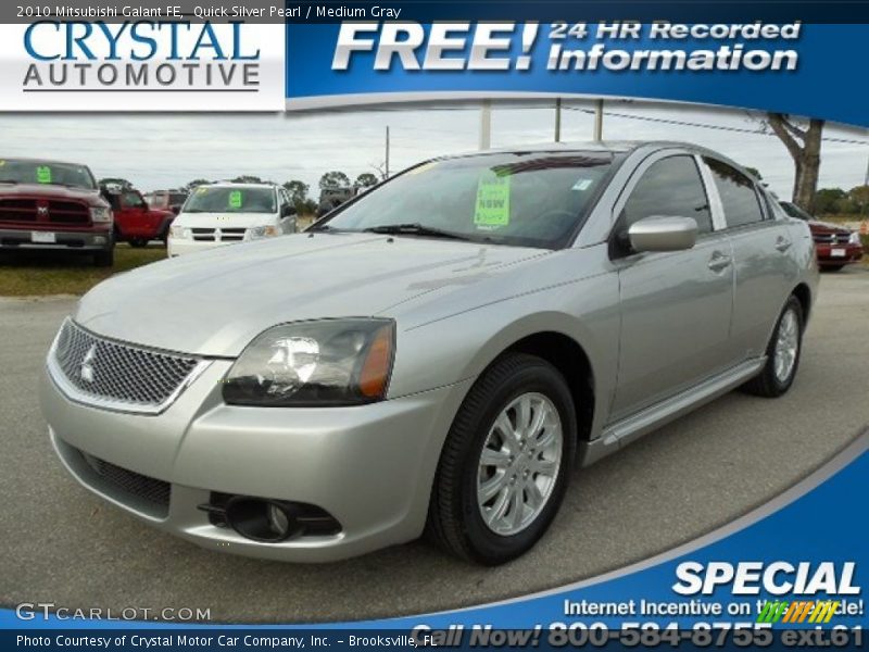 Quick Silver Pearl / Medium Gray 2010 Mitsubishi Galant FE