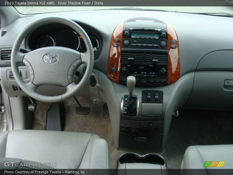 Silver Shadow Pearl / Stone 2010 Toyota Sienna XLE AWD