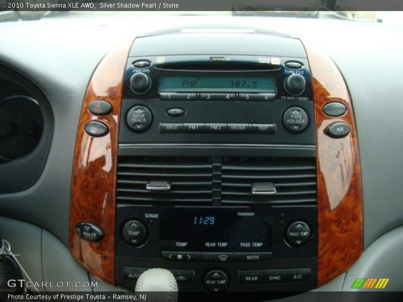 Silver Shadow Pearl / Stone 2010 Toyota Sienna XLE AWD