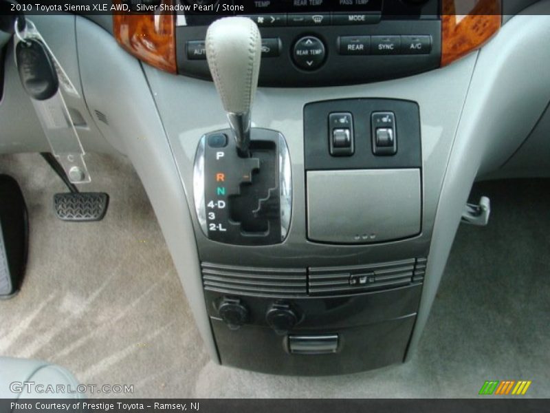 Silver Shadow Pearl / Stone 2010 Toyota Sienna XLE AWD