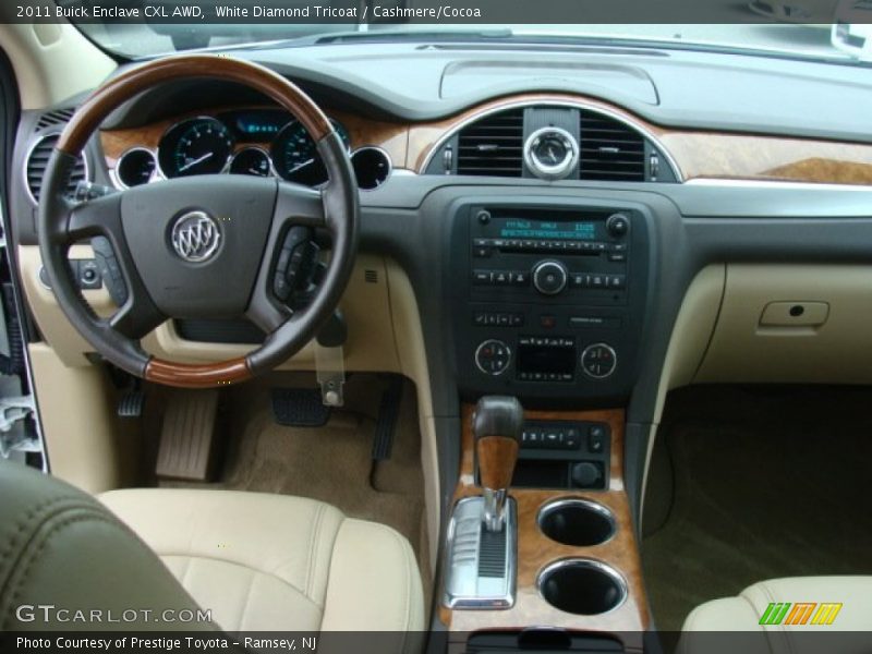 White Diamond Tricoat / Cashmere/Cocoa 2011 Buick Enclave CXL AWD