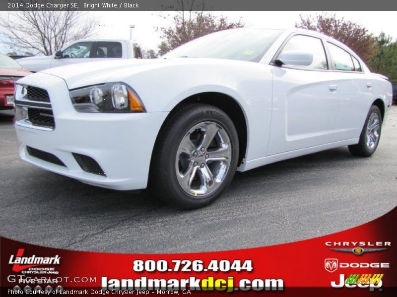 Bright White / Black 2014 Dodge Charger SE