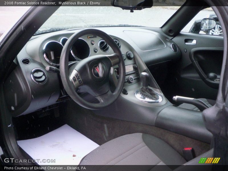Mysterious Black / Ebony 2008 Pontiac Solstice Roadster