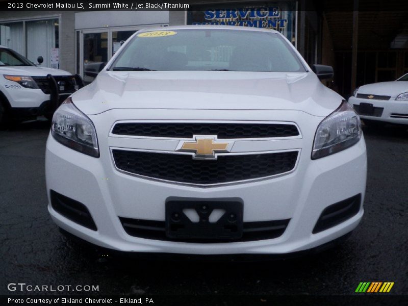 Summit White / Jet Black/Titanium 2013 Chevrolet Malibu LS