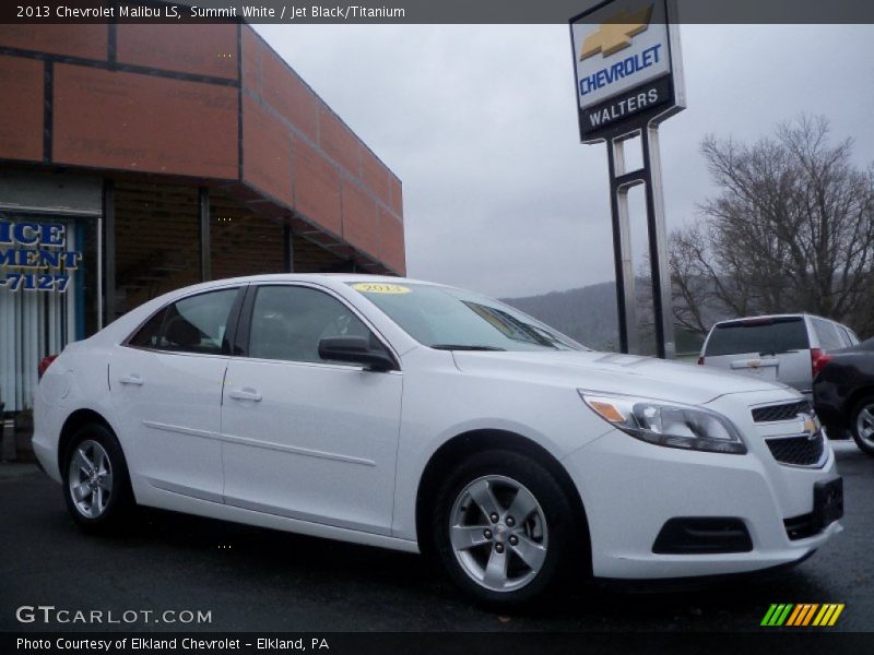 Summit White / Jet Black/Titanium 2013 Chevrolet Malibu LS