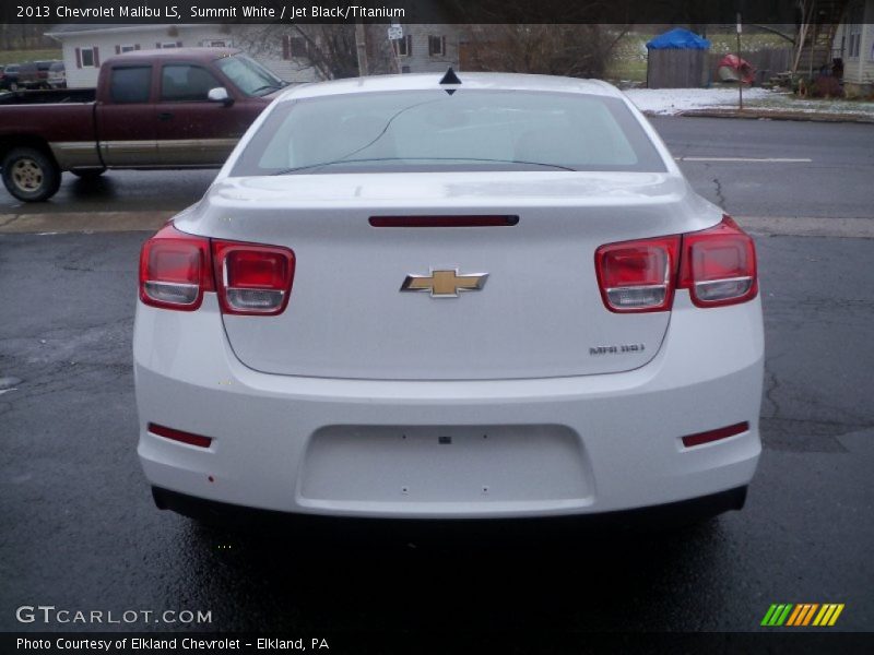 Summit White / Jet Black/Titanium 2013 Chevrolet Malibu LS