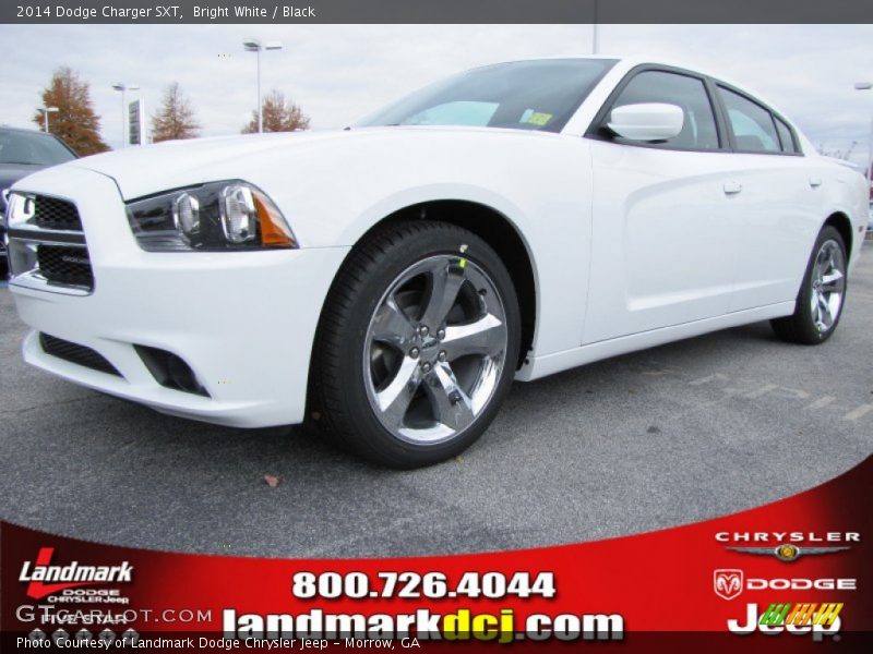 Bright White / Black 2014 Dodge Charger SXT