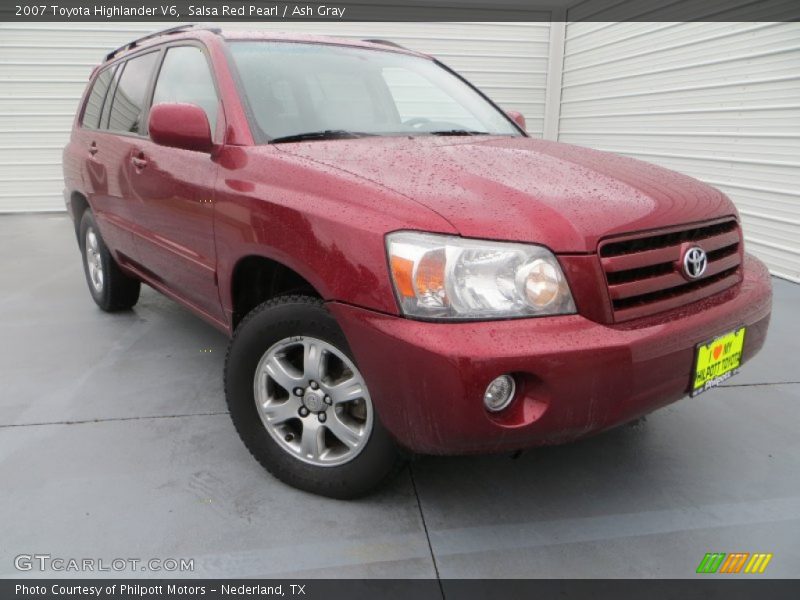 Salsa Red Pearl / Ash Gray 2007 Toyota Highlander V6