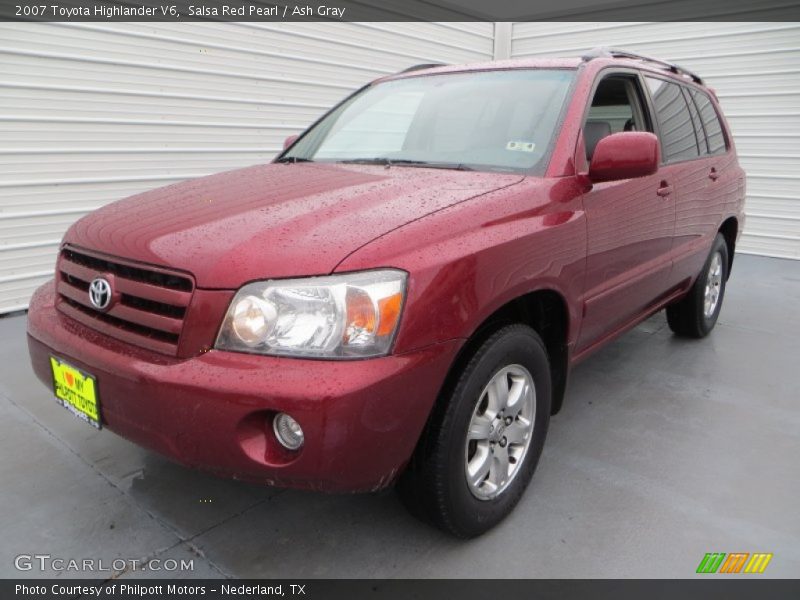 Salsa Red Pearl / Ash Gray 2007 Toyota Highlander V6