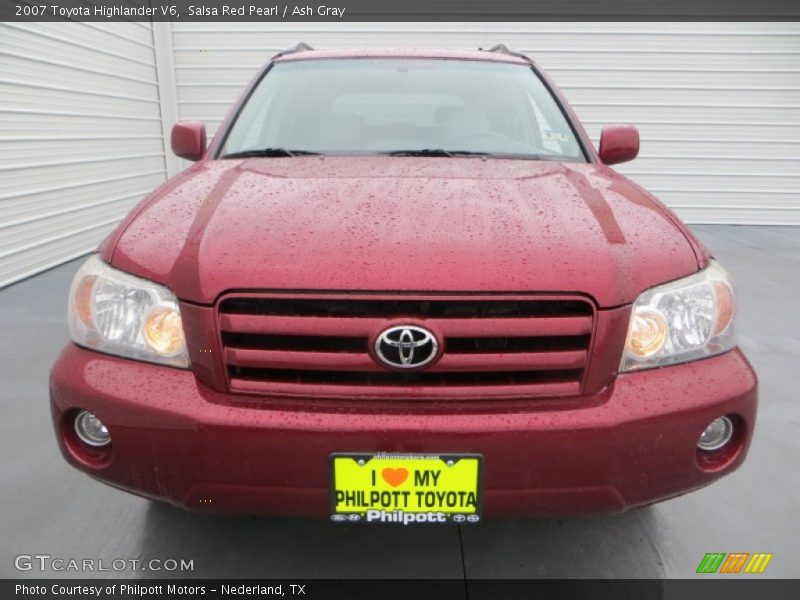 Salsa Red Pearl / Ash Gray 2007 Toyota Highlander V6