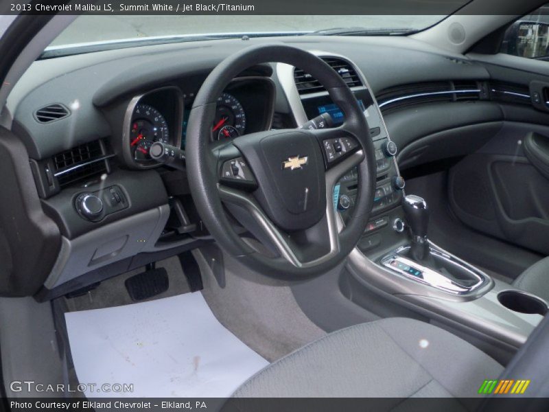 Summit White / Jet Black/Titanium 2013 Chevrolet Malibu LS