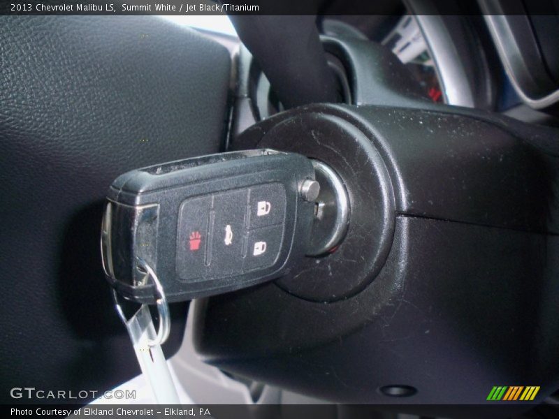 Summit White / Jet Black/Titanium 2013 Chevrolet Malibu LS