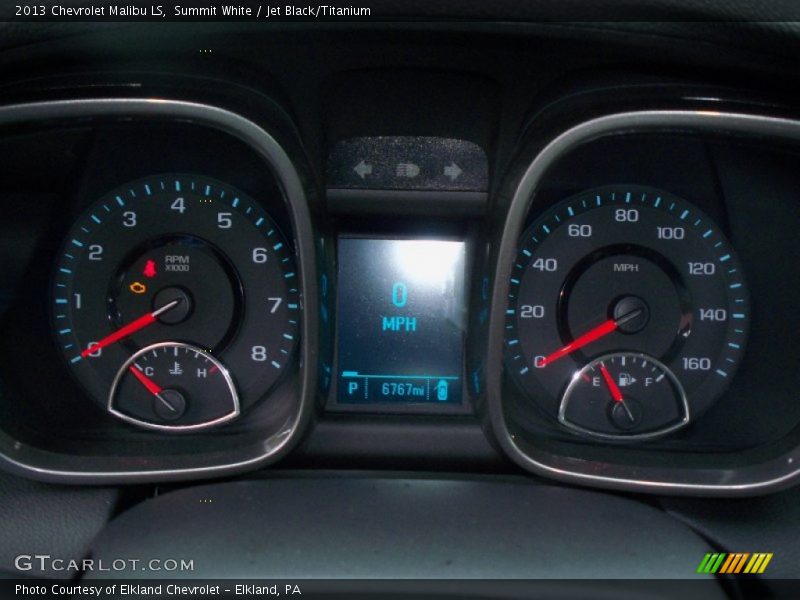 Summit White / Jet Black/Titanium 2013 Chevrolet Malibu LS