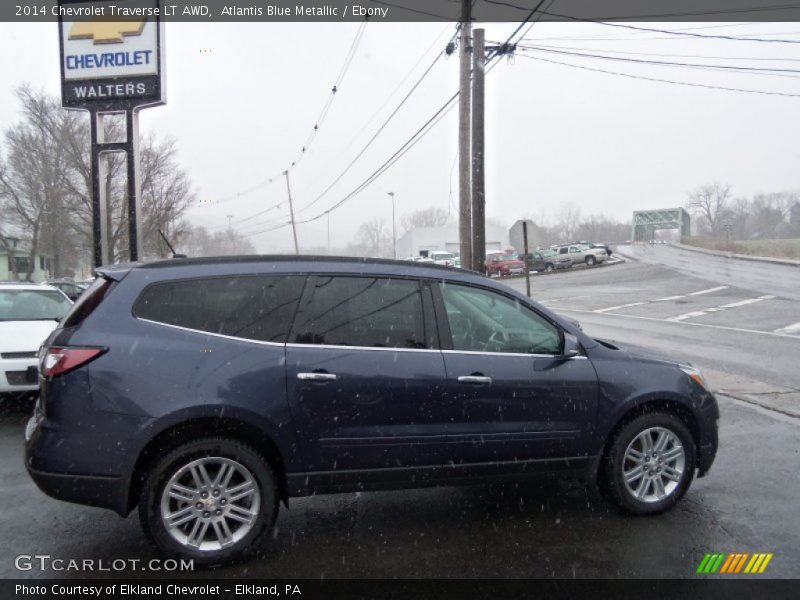 Atlantis Blue Metallic / Ebony 2014 Chevrolet Traverse LT AWD