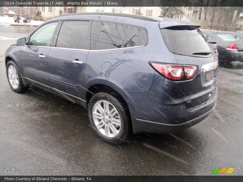 Atlantis Blue Metallic / Ebony 2014 Chevrolet Traverse LT AWD