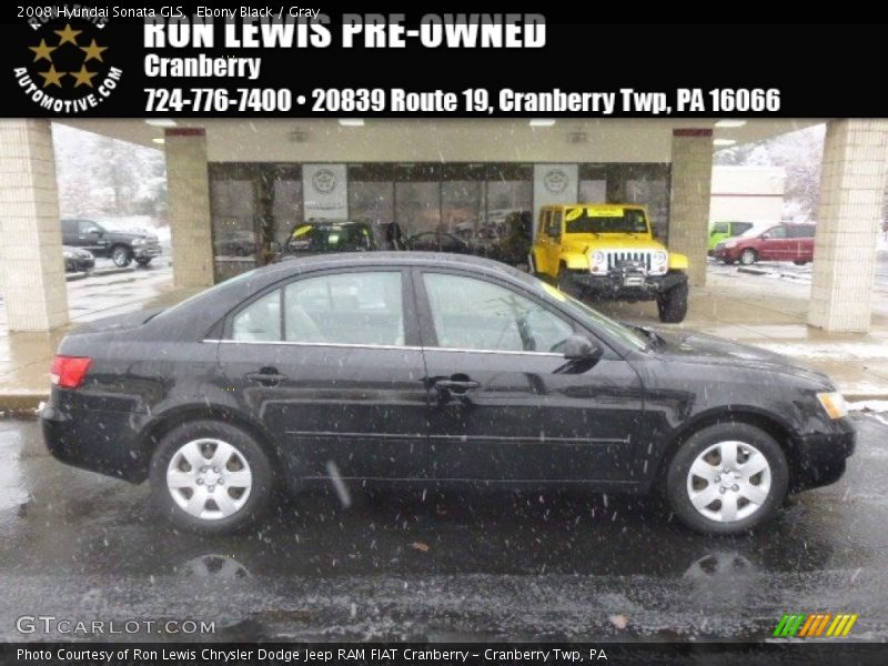 Ebony Black / Gray 2008 Hyundai Sonata GLS