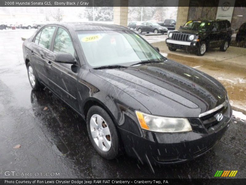 Ebony Black / Gray 2008 Hyundai Sonata GLS
