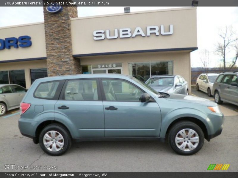Sage Green Metallic / Platinum 2009 Subaru Forester 2.5 X