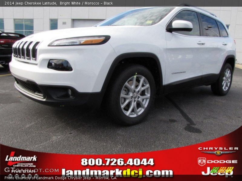 Bright White / Morocco - Black 2014 Jeep Cherokee Latitude