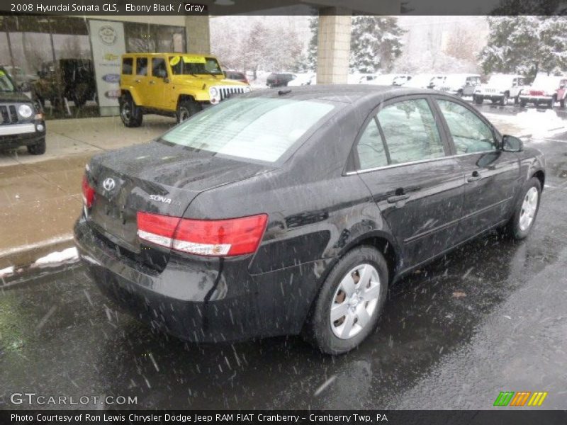 Ebony Black / Gray 2008 Hyundai Sonata GLS