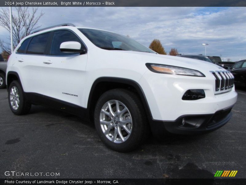 Bright White / Morocco - Black 2014 Jeep Cherokee Latitude