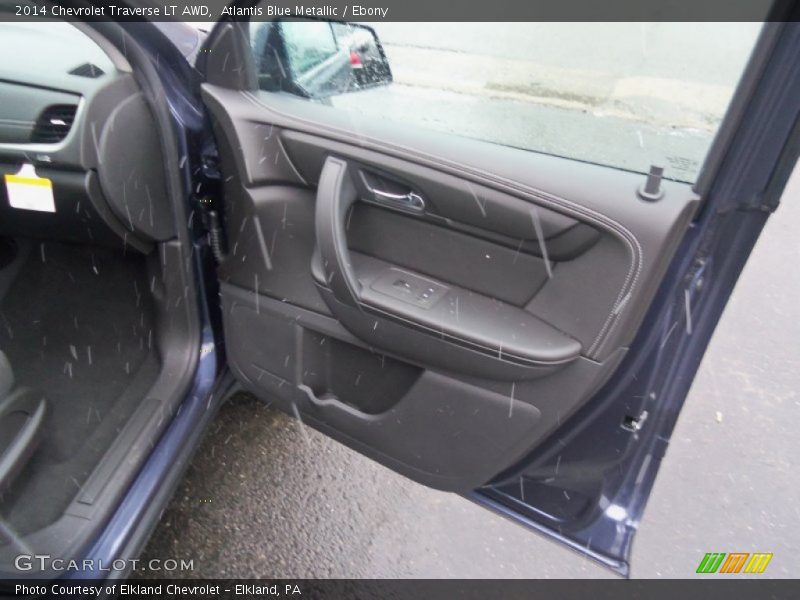 Atlantis Blue Metallic / Ebony 2014 Chevrolet Traverse LT AWD