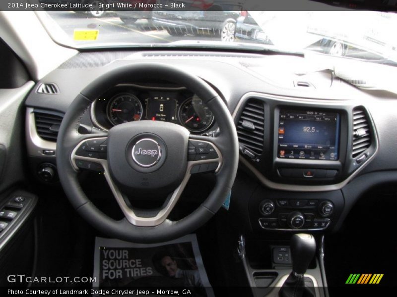 Bright White / Morocco - Black 2014 Jeep Cherokee Latitude