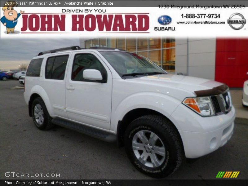 Avalanche White / Graphite 2007 Nissan Pathfinder LE 4x4
