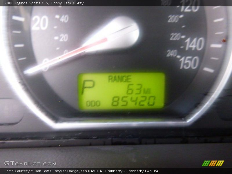 Ebony Black / Gray 2008 Hyundai Sonata GLS