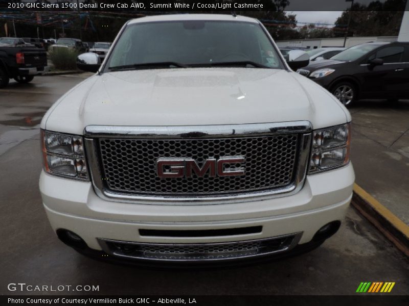Summit White / Cocoa/Light Cashmere 2010 GMC Sierra 1500 Denali Crew Cab AWD