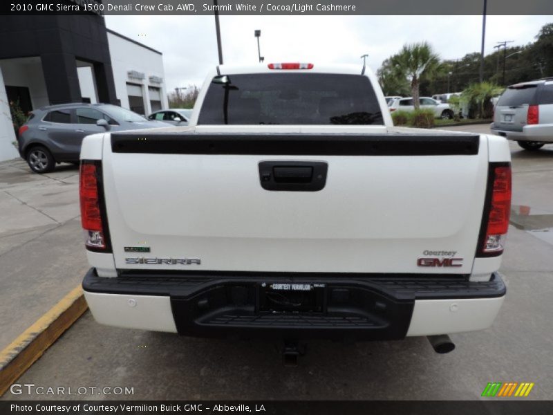 Summit White / Cocoa/Light Cashmere 2010 GMC Sierra 1500 Denali Crew Cab AWD