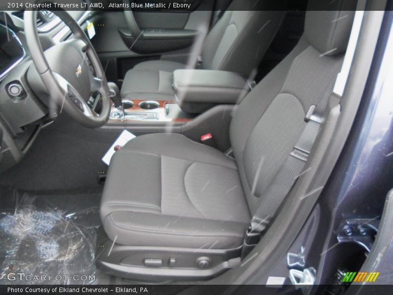 Atlantis Blue Metallic / Ebony 2014 Chevrolet Traverse LT AWD
