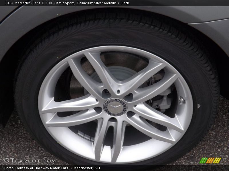 Palladium Silver Metallic / Black 2014 Mercedes-Benz C 300 4Matic Sport