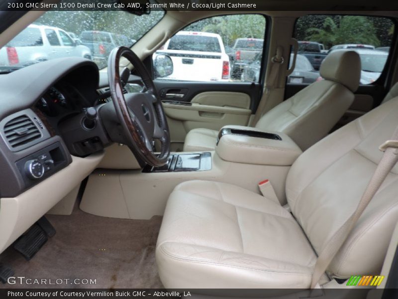 Summit White / Cocoa/Light Cashmere 2010 GMC Sierra 1500 Denali Crew Cab AWD