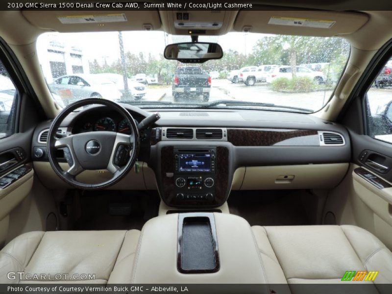 Summit White / Cocoa/Light Cashmere 2010 GMC Sierra 1500 Denali Crew Cab AWD
