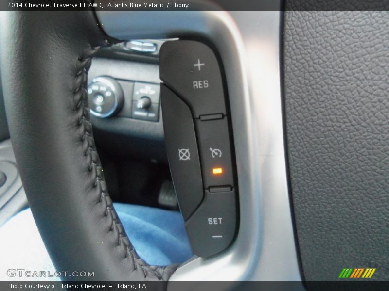 Atlantis Blue Metallic / Ebony 2014 Chevrolet Traverse LT AWD